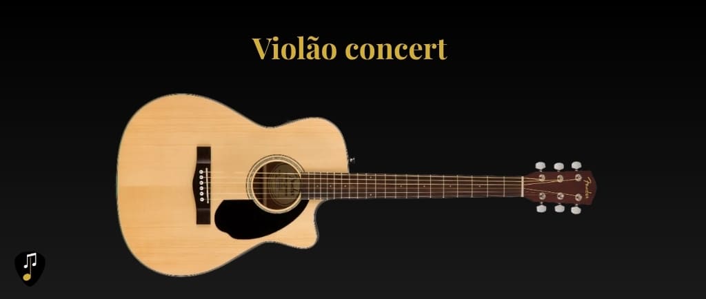 Tipos de violão modelo Concert tocando com estilo