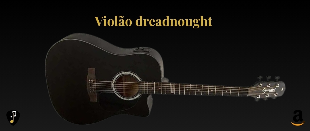 Tipos de violão modelo Dreadnought tocando com estilo