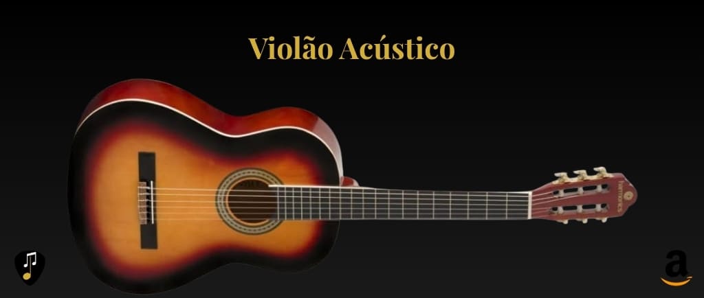 Tipos de violão modelo acústico tocando com estilo
