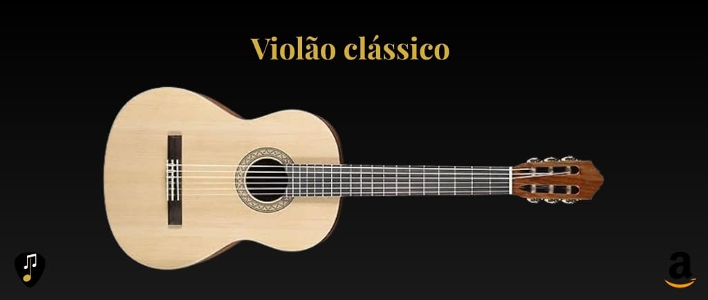 Tipos de violão modelo clássico tocando com estilo