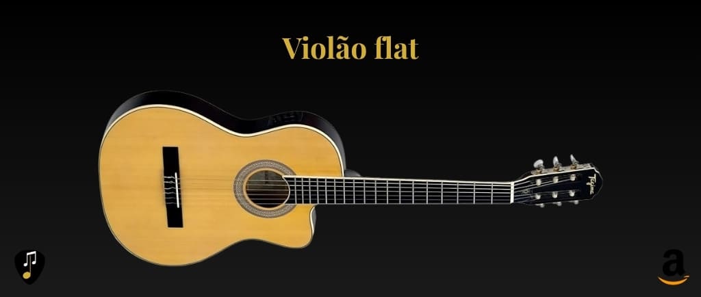 Tipos de violão modelo flat tocando com estilo