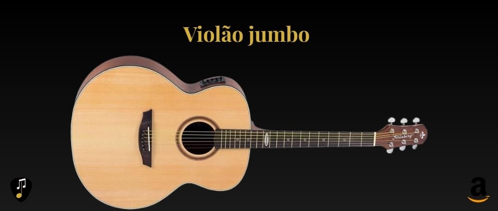 Tipos de violão modelo jumbo tocando com estilo