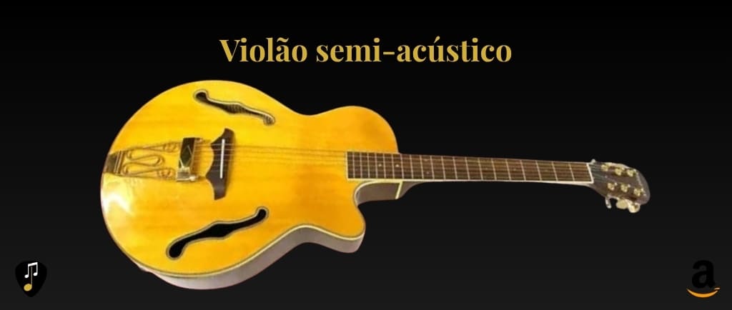 Tipos de violão modelo semi-acústico tocando com estilo