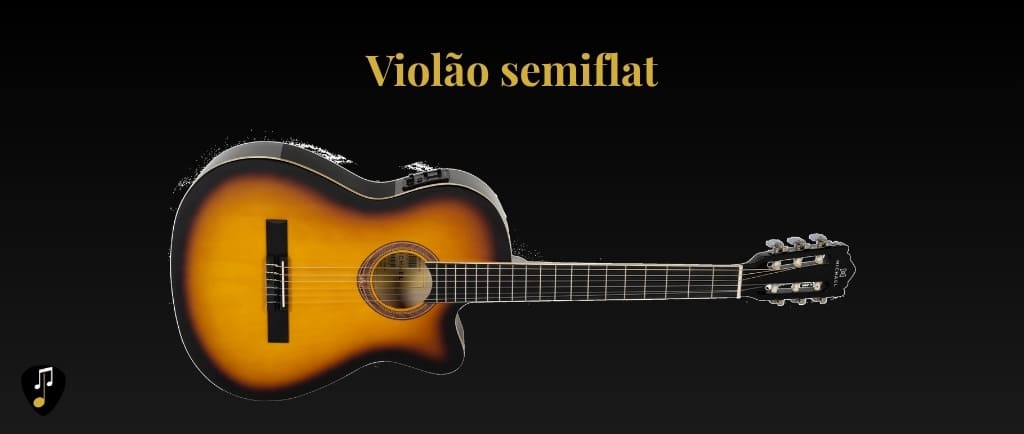 Tipos de violão modelo semiflat tocando com estilo
